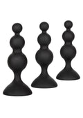 Kit anal con perlas de silicona negras