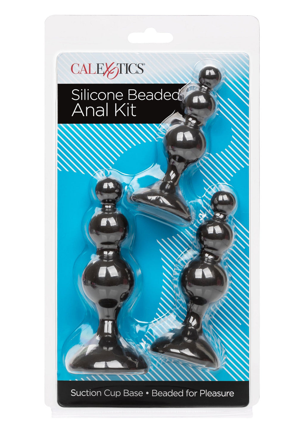 Kit anal con perlas de silicona negras