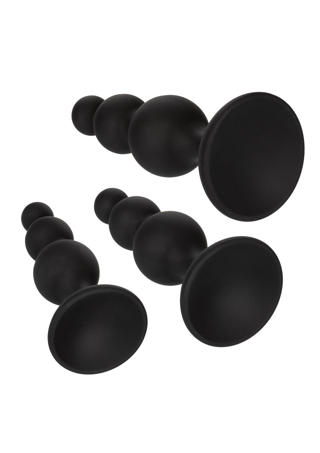 Kit anal con perlas de silicona negras