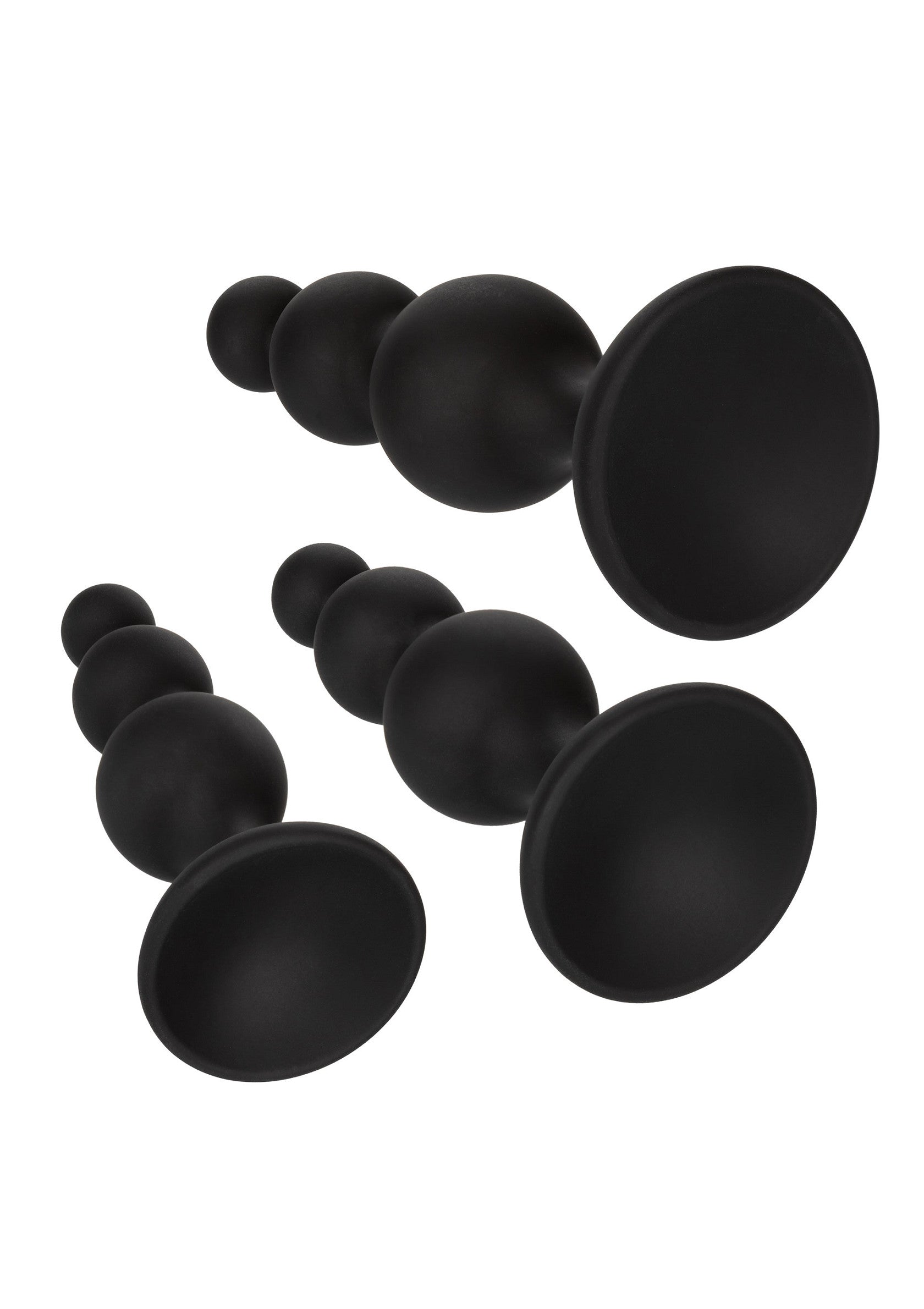 Kit anal con perlas de silicona negras