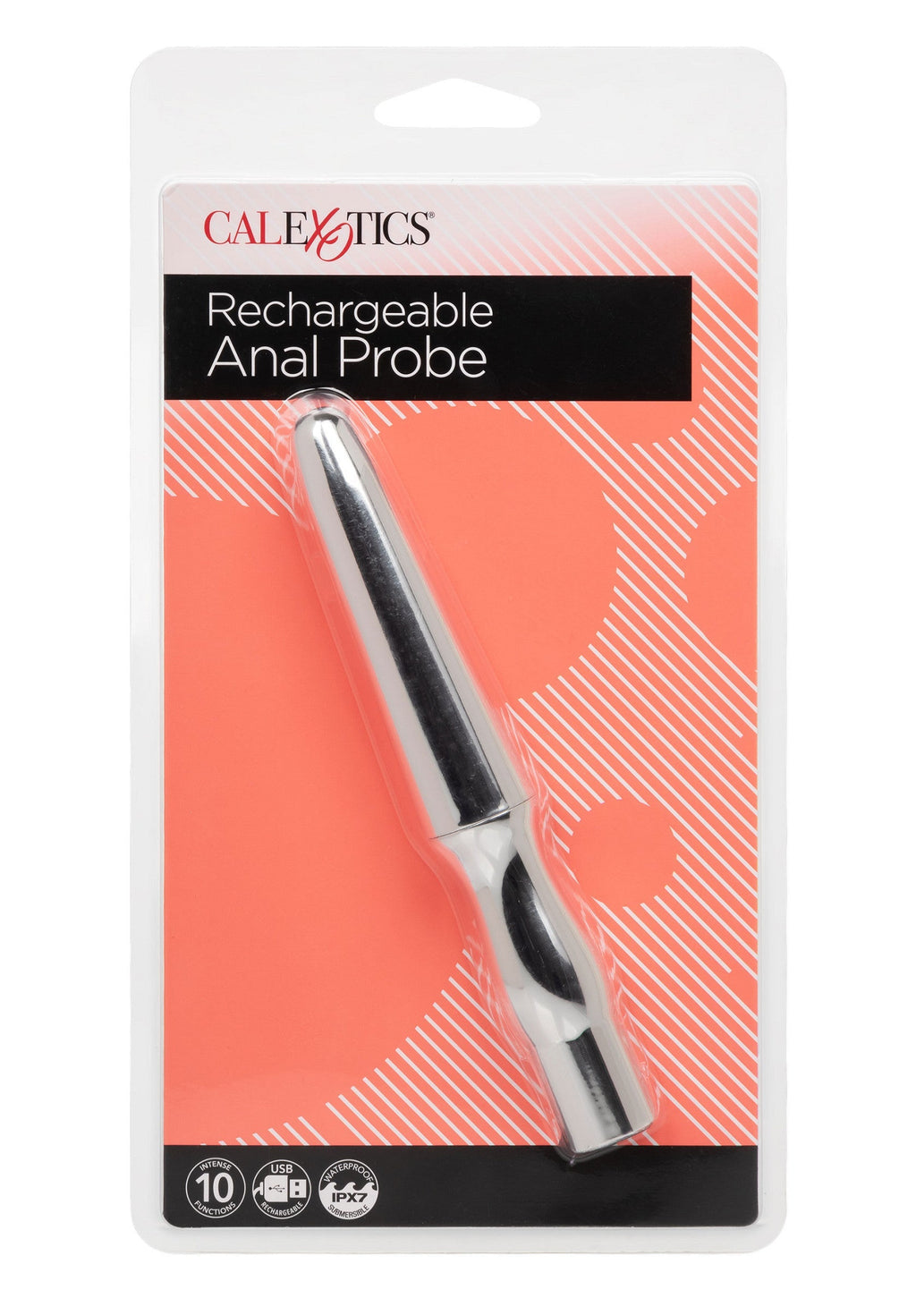 Sonda anal recargable plateada