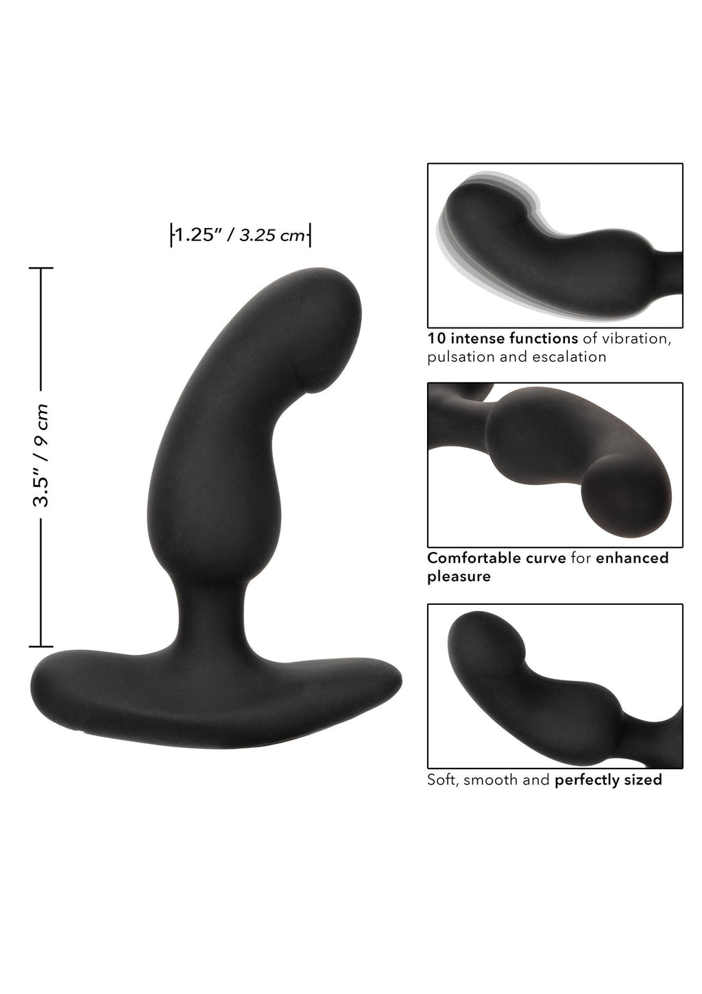 Sonda curva recargable negra