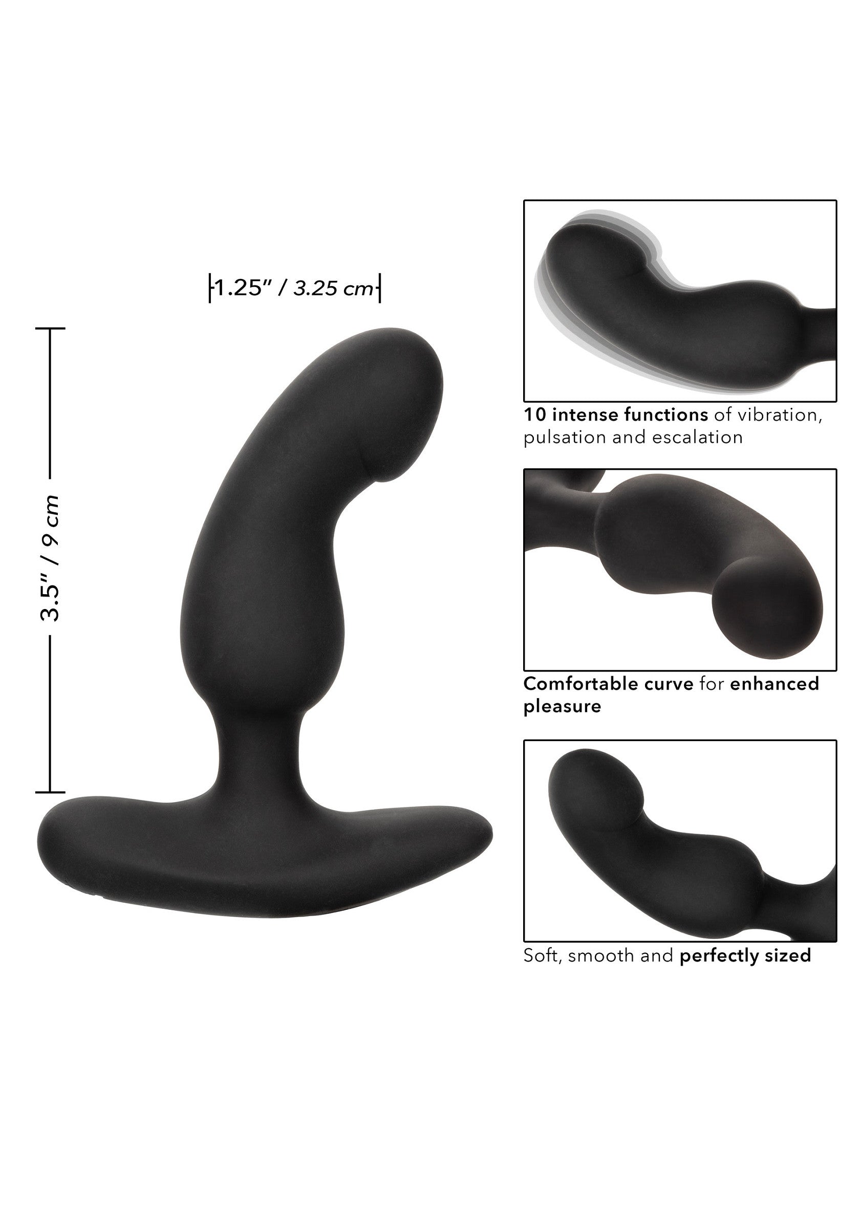 Sonda curva recargable negra