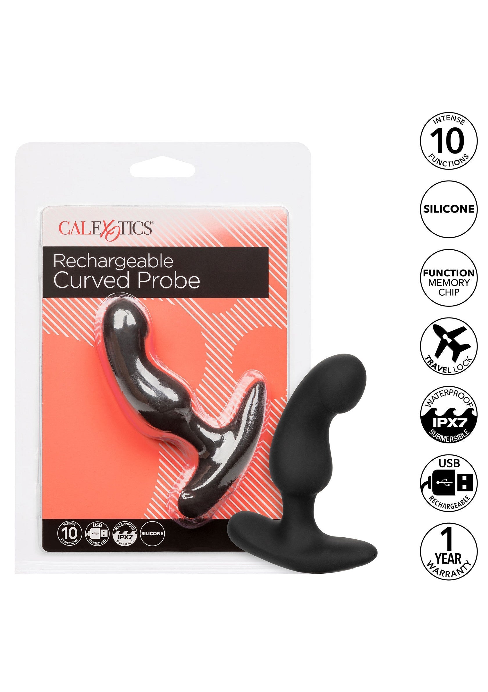 Sonda curva recargable negra