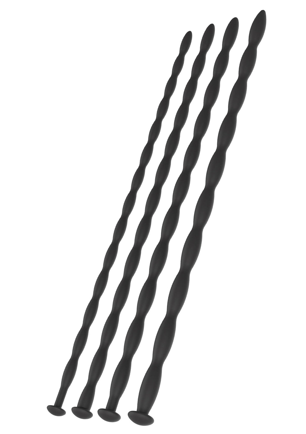 Set de dilatadores de pene Advanced de 4 piezas, negro