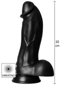Dildo monstruoso de dinosaurio negro