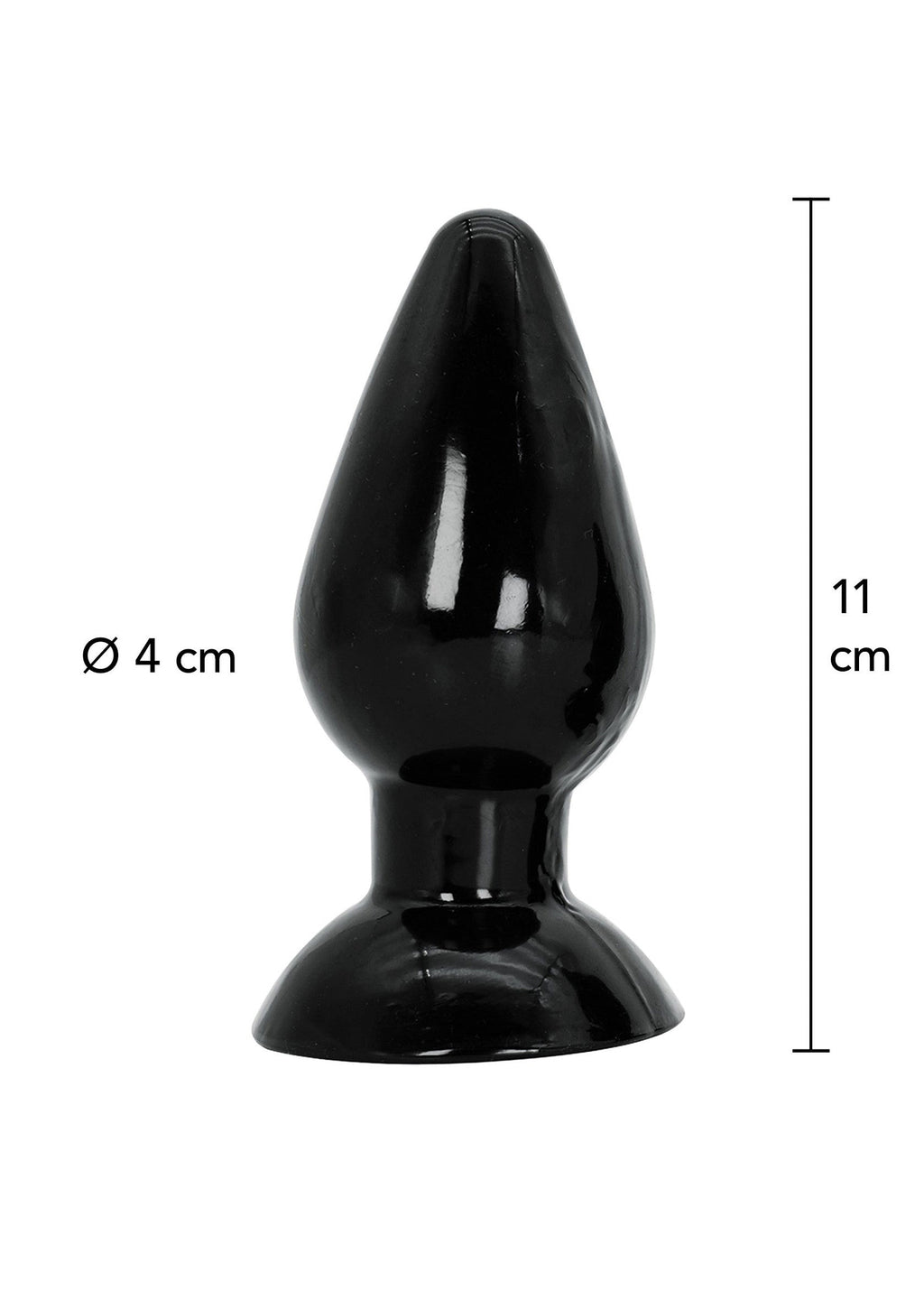 Plug anal mediano 11 cm negro
