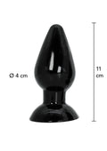 Plug anal mediano 11 cm negro