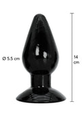 Plug anal grande de 14 cm negro
