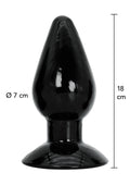 Plug anal extragrande de 18 cm negro