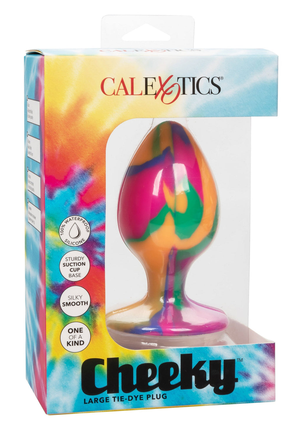 Plug anal multicolor grande Cheeky con tinte anudado