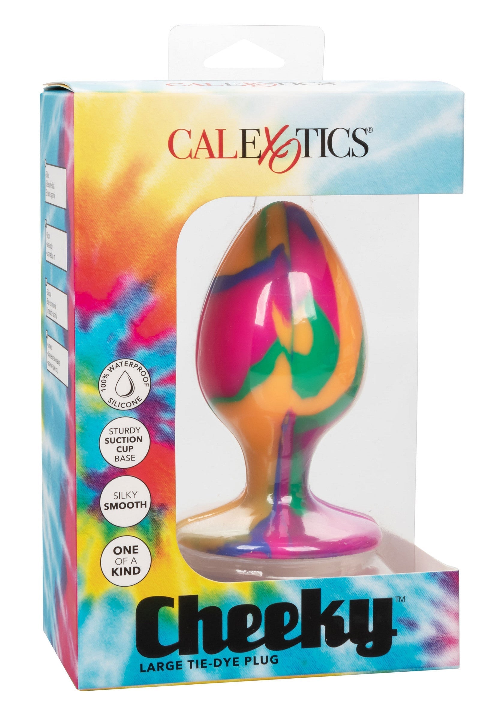 Plug anal multicolor grande Cheeky con tinte anudado