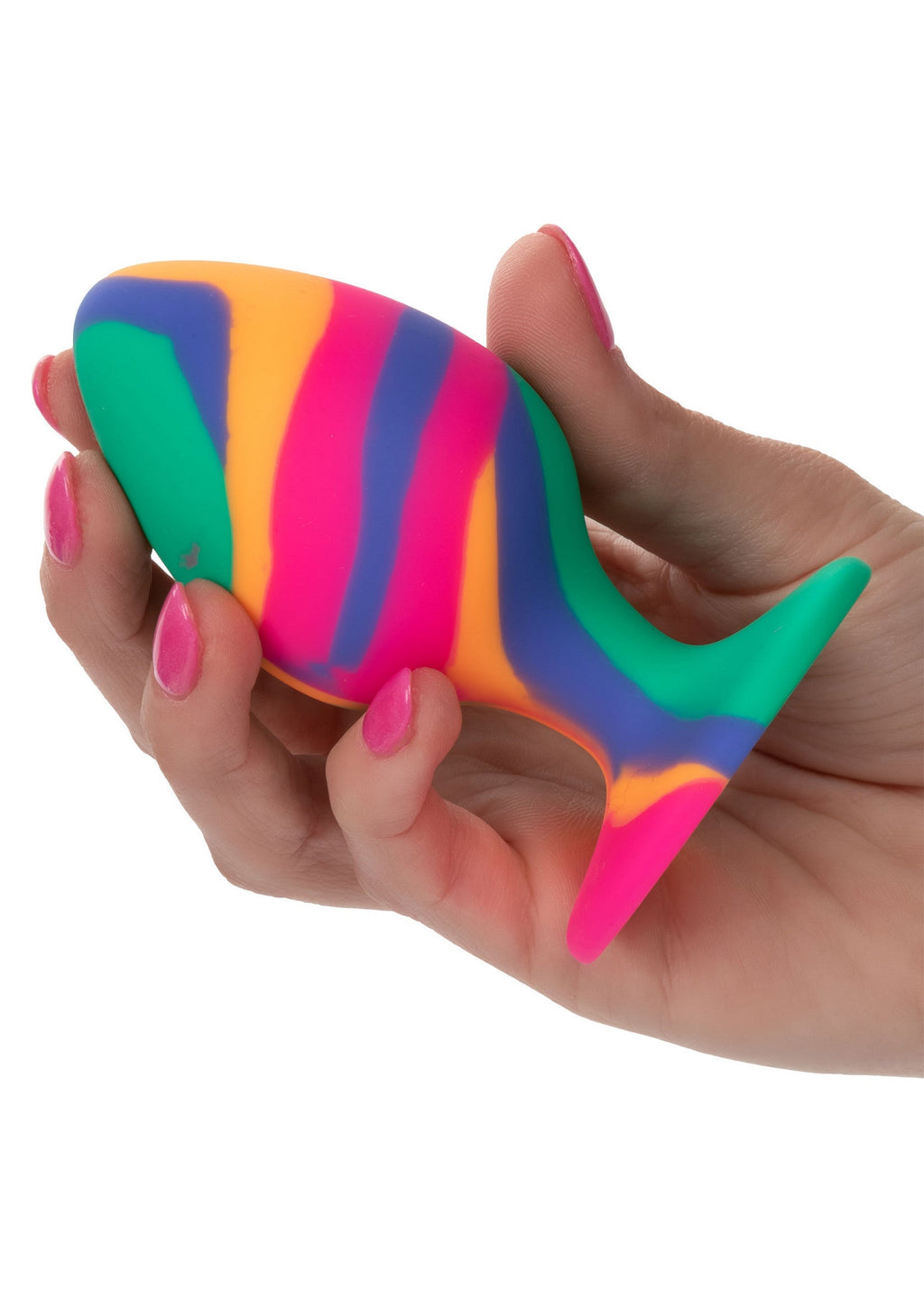 Plug anal multicolor grande Cheeky con tinte anudado