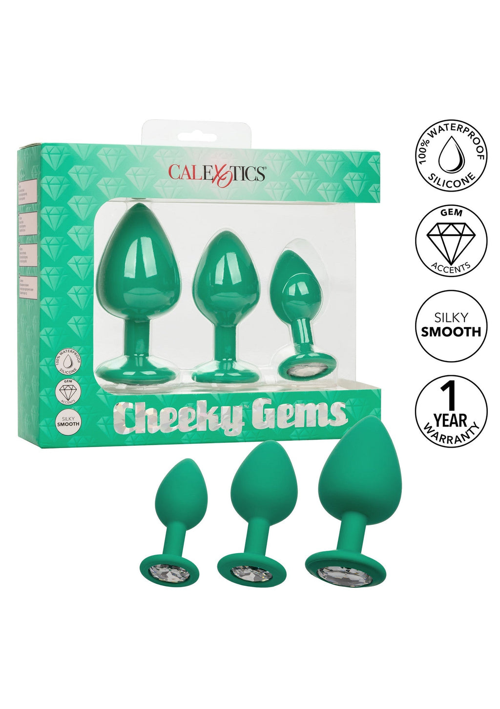 Cheeky Gems 3 piezas verdes