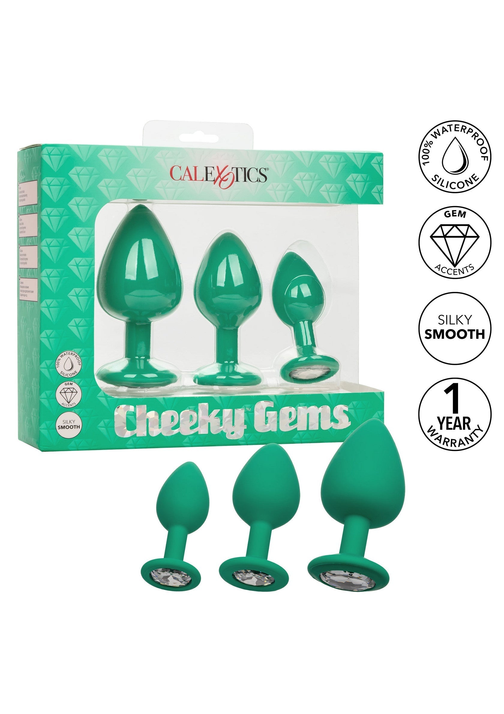 Cheeky Gems 3 piezas verdes