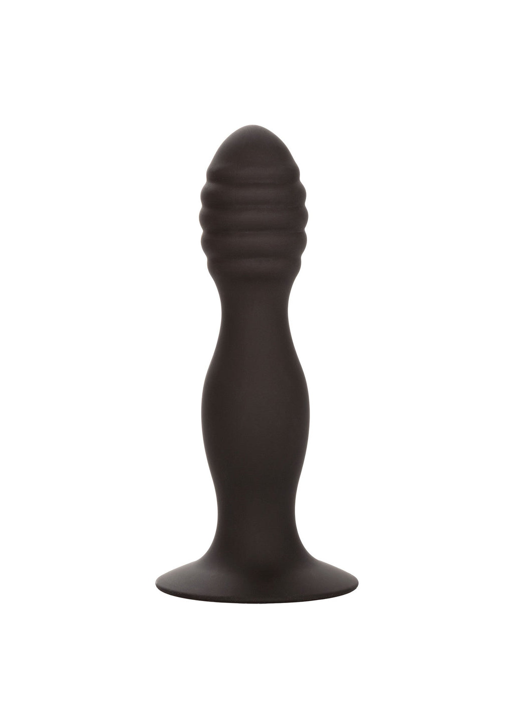Dildo anal estriado negro