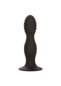 Dildo anal estriado negro