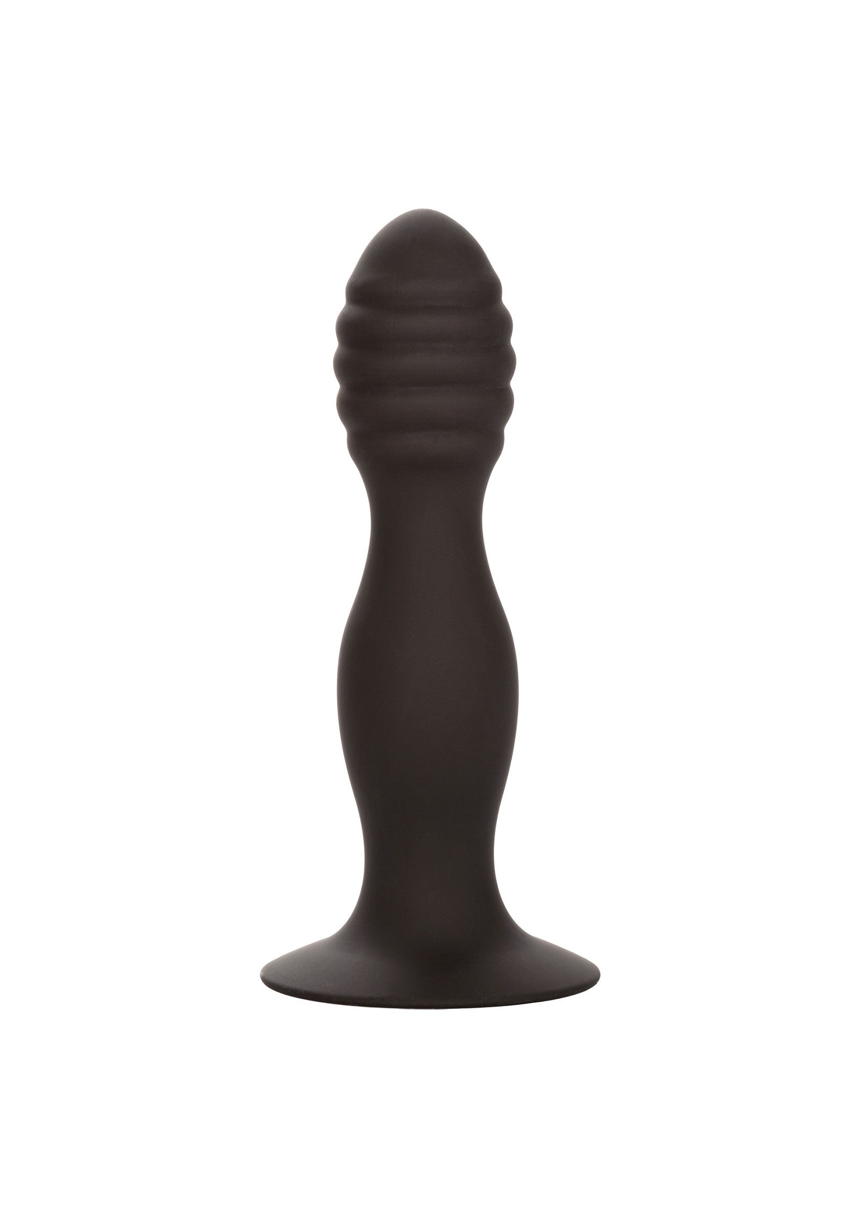 Dildo anal estriado negro