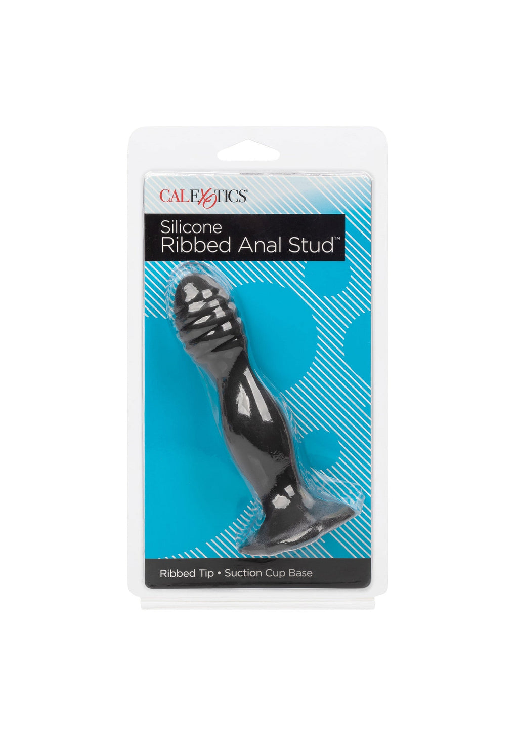Dildo anal estriado negro