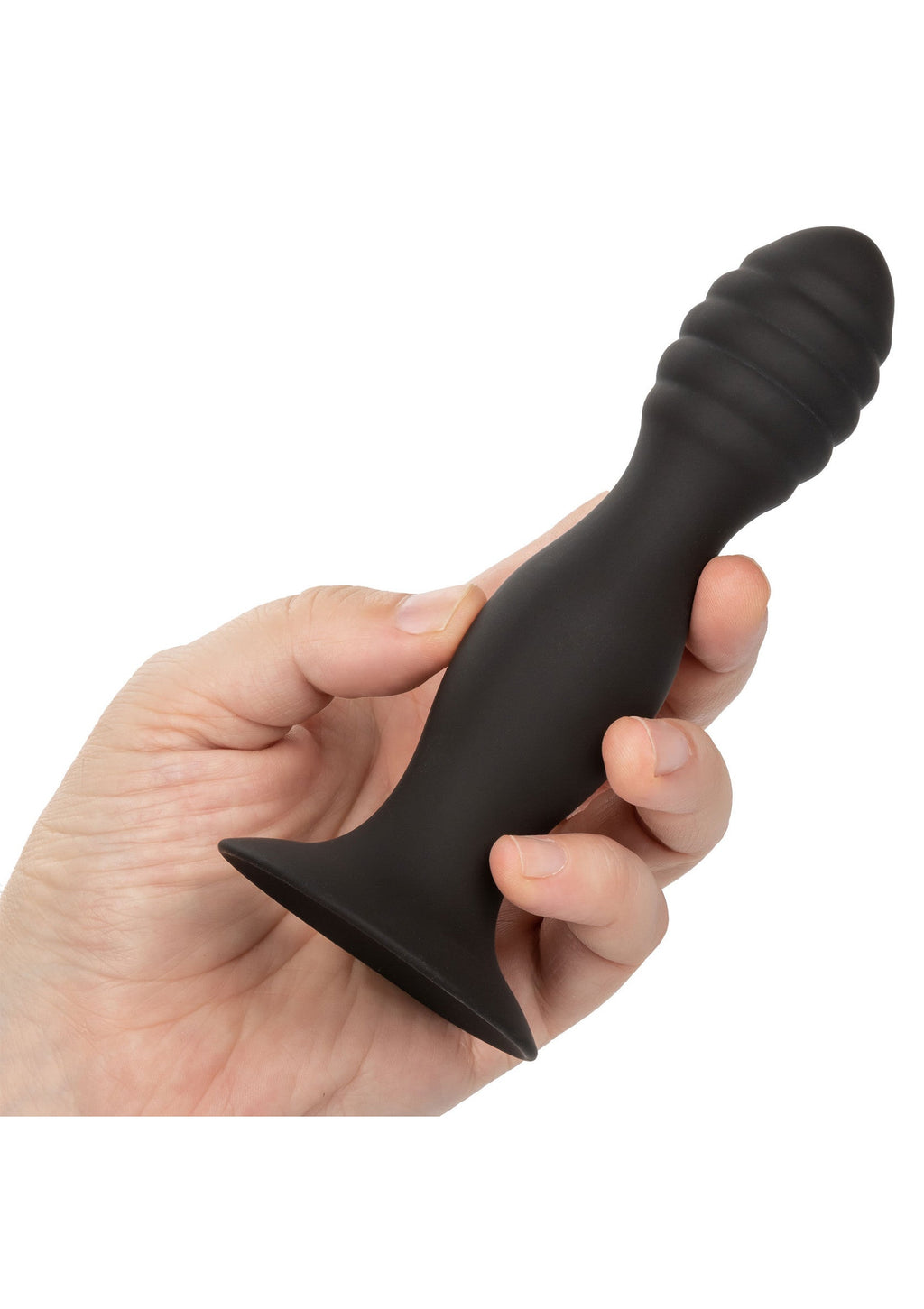 Dildo anal estriado negro