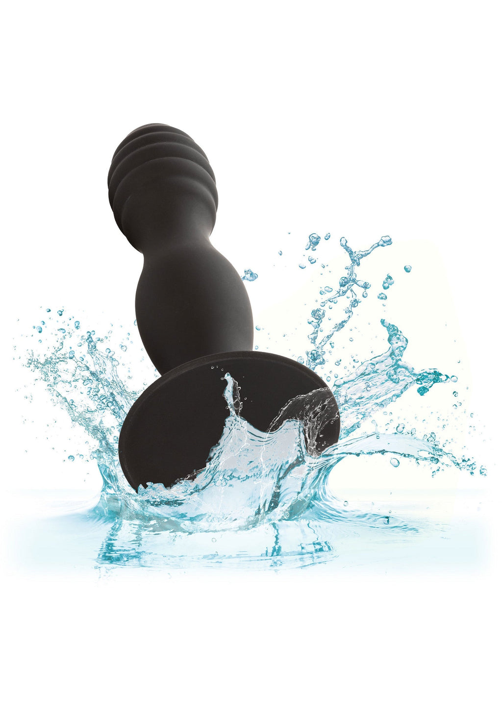 Dildo anal estriado negro