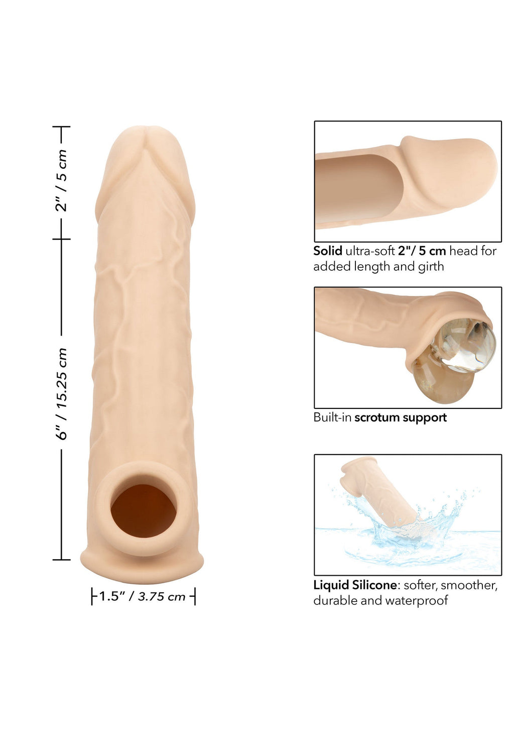 Piel de extensión realista de 8 pulgadas