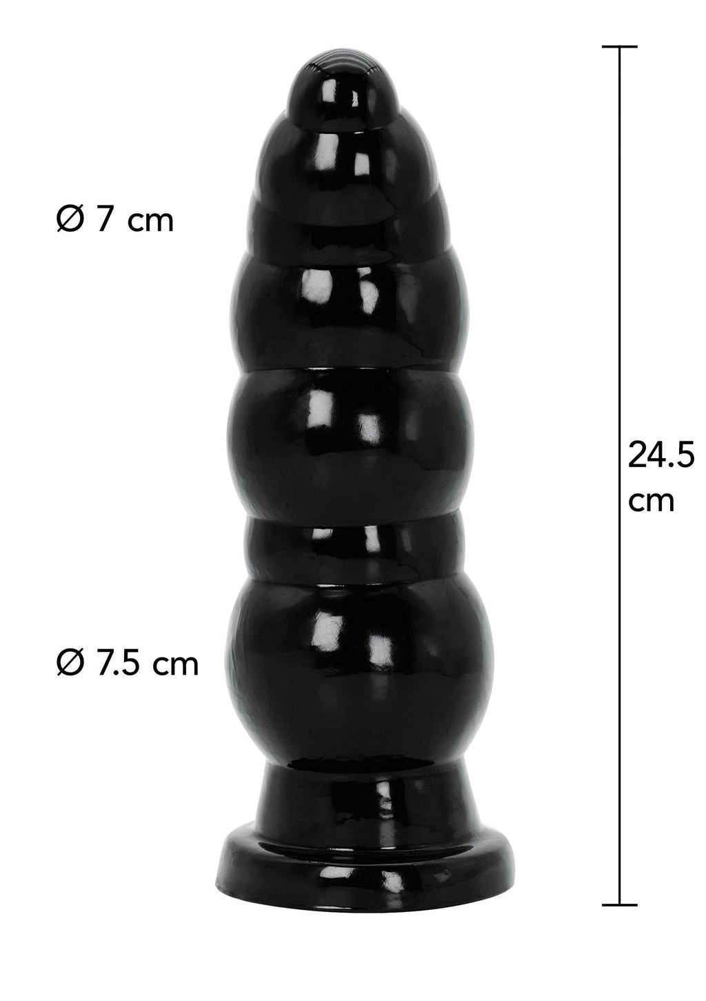 Bolas anales 24,5 cm negras