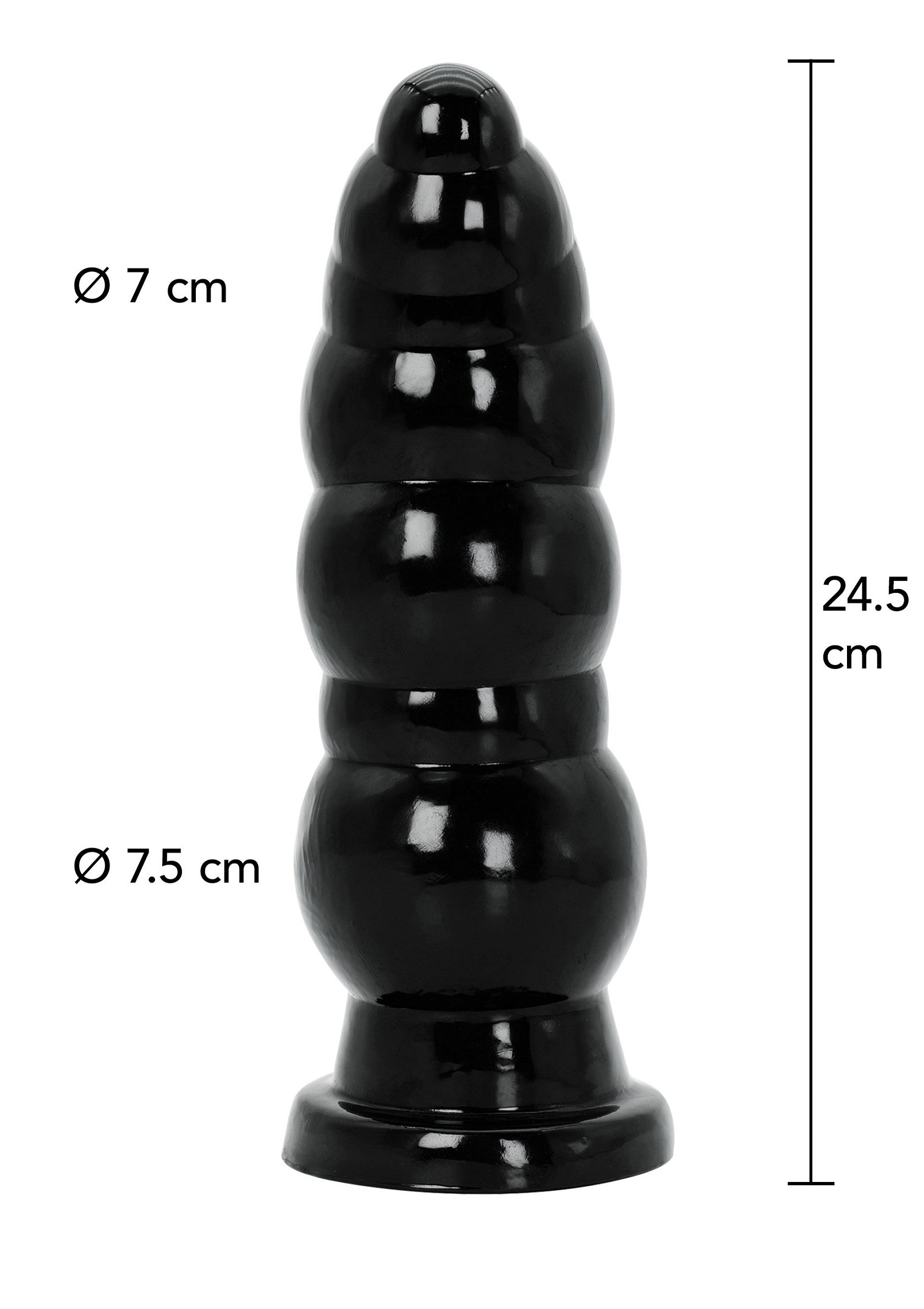 Bolas anales 24,5 cm negras