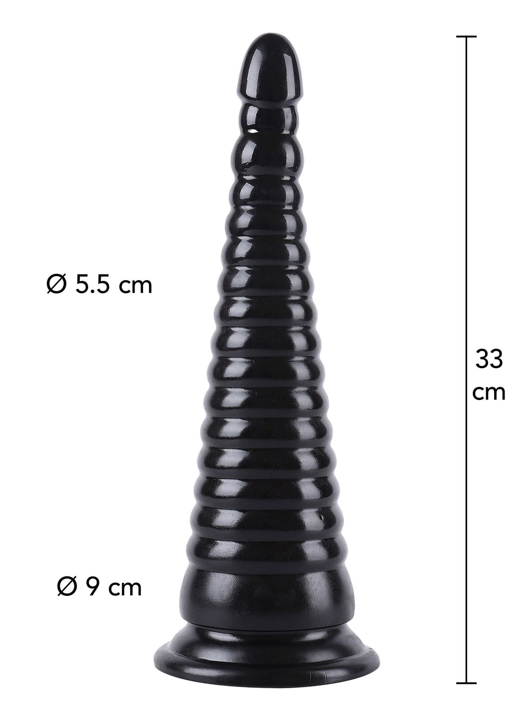 Cono anal 33 cm negro
