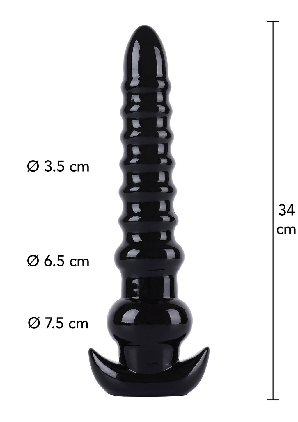 Taladro anal de 34 cm negro