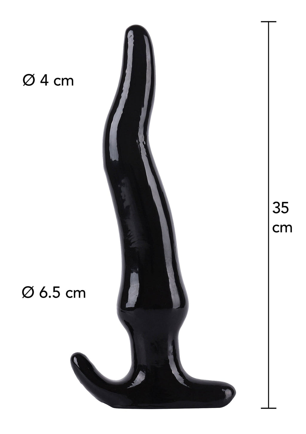 Slider anal de 35 cm, negro