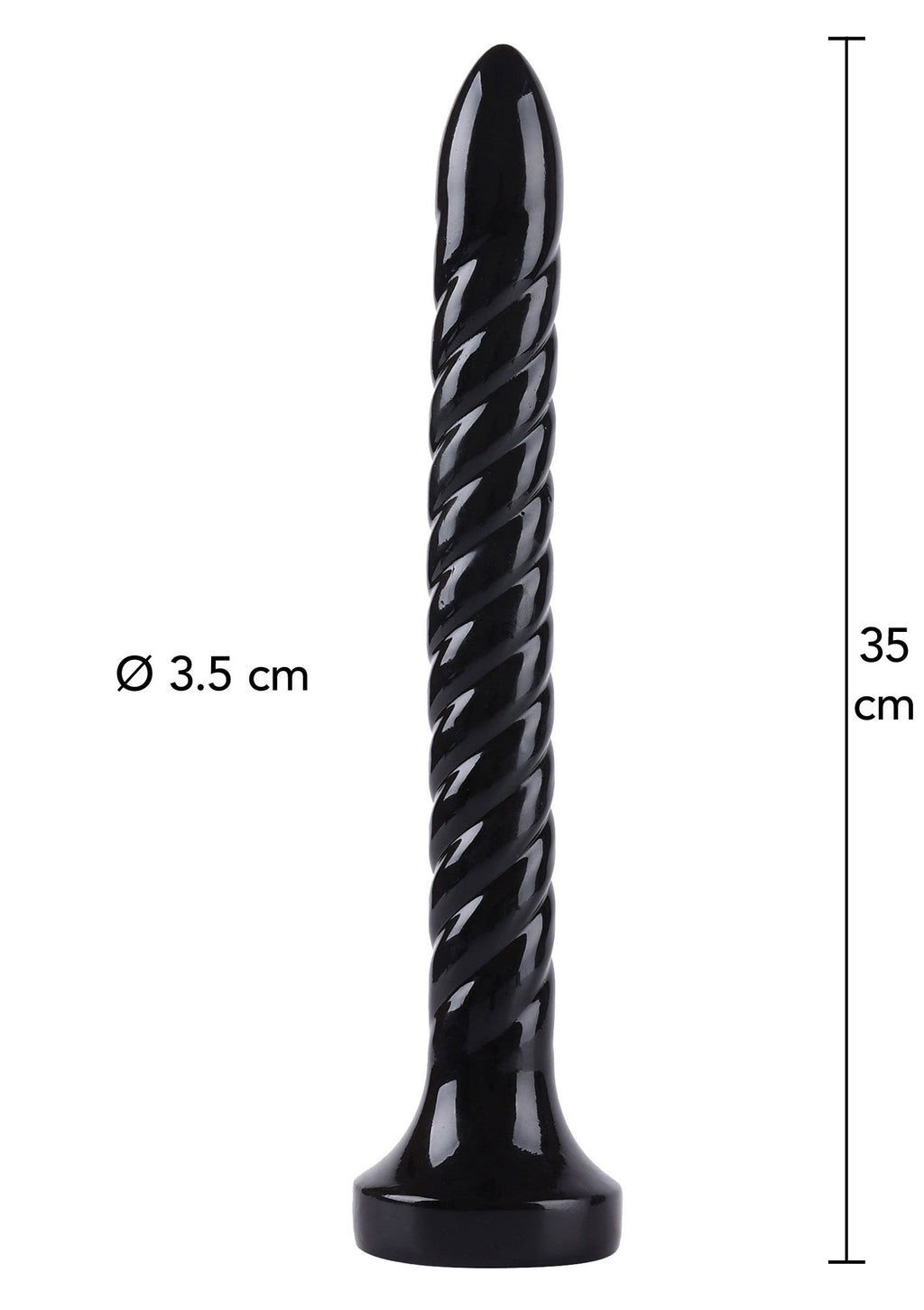 Serpiente anal de 35 cm negra