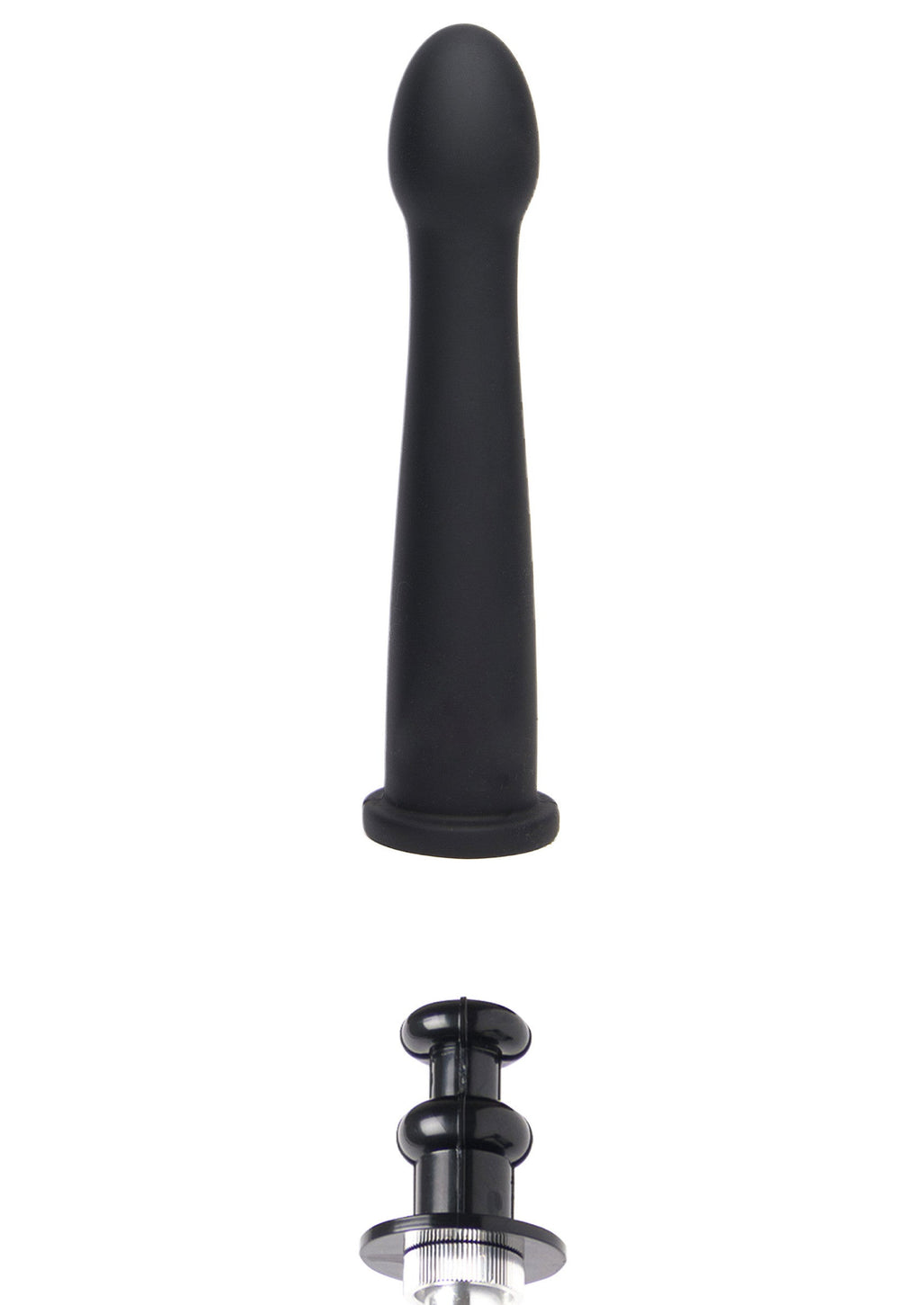 Dildo liso Easy-Lock 19 cm negro