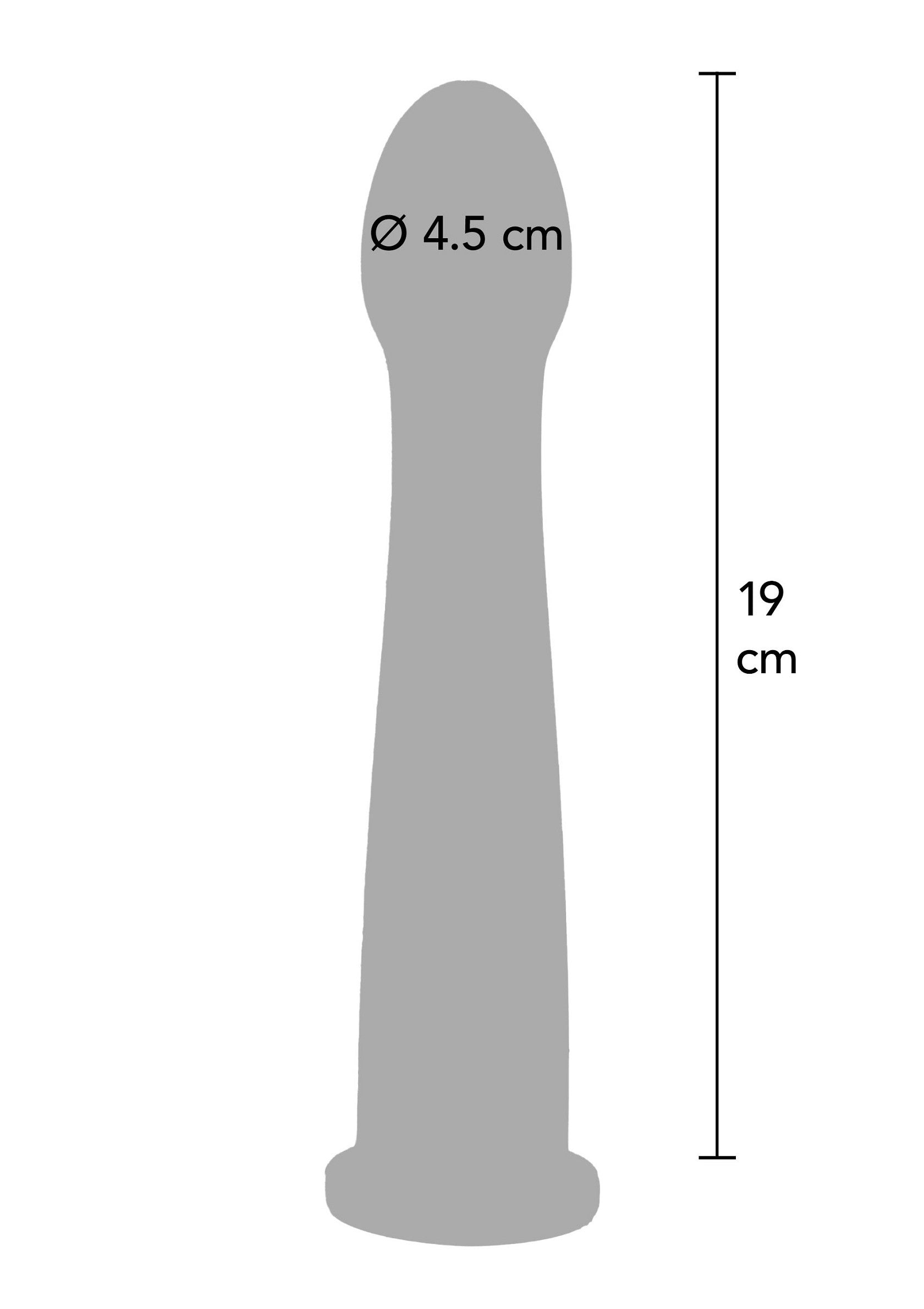 Dildo liso Easy-Lock 19 cm negro