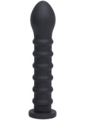 Dildo acanalado Easy-Lock 19 cm negro