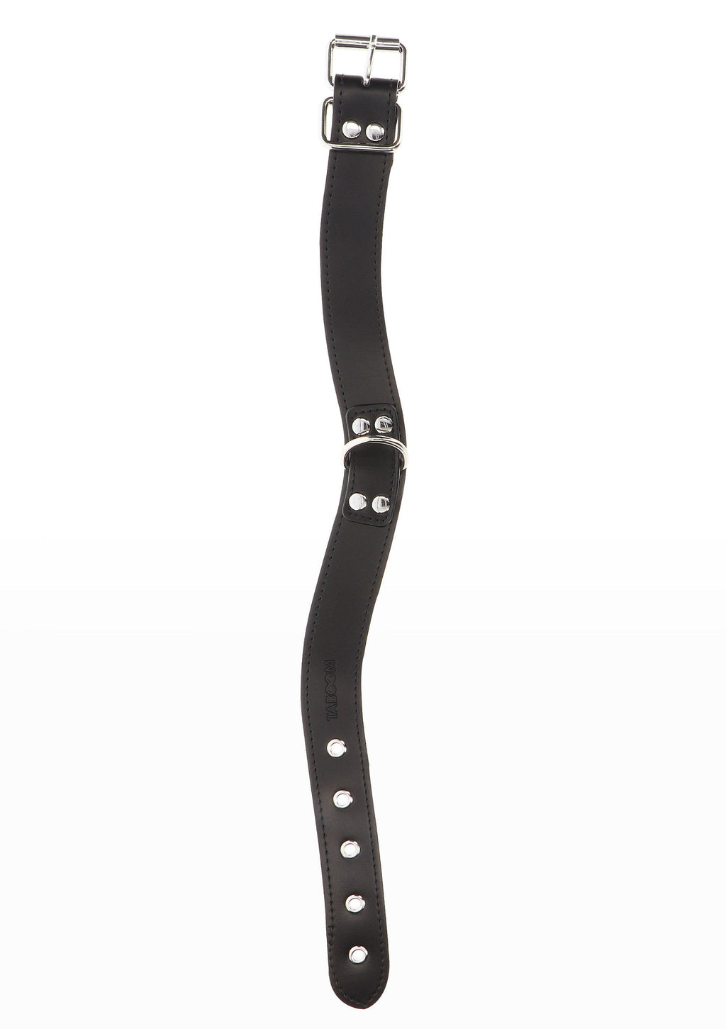 Elegante collar con anilla en D negra