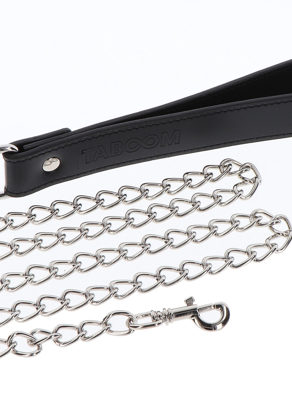 Elegante collar y correa de cadena negros