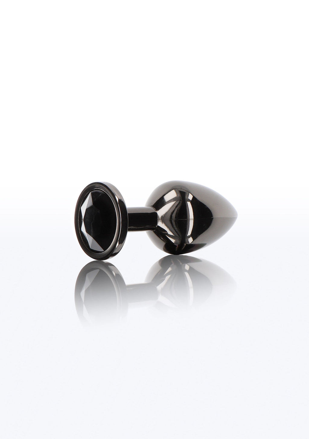 Juguete anal con joya de diamante S negro