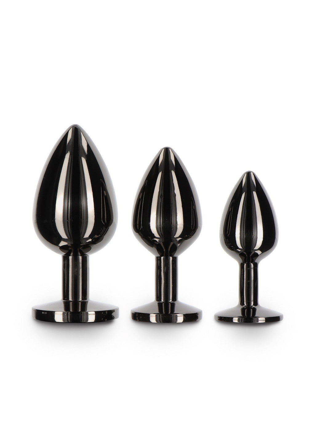 Juguete anal con joya de diamante S negro