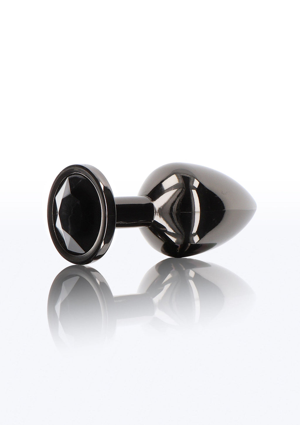 Plug anal con joya de diamante L negro