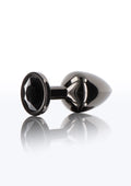 Plug anal con joya de diamante L negro