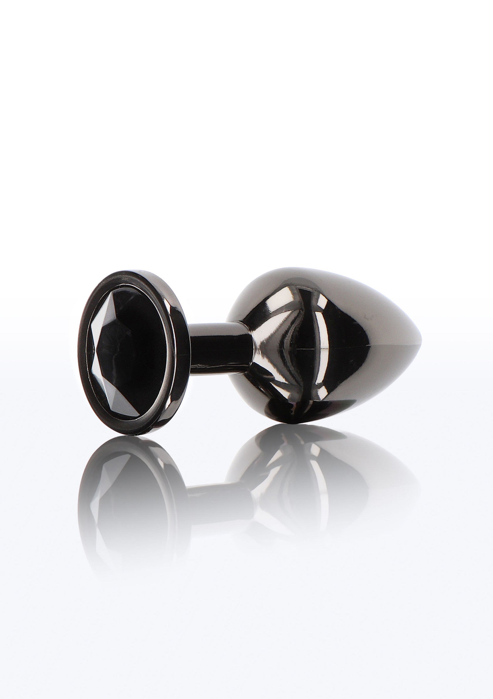 Plug anal con joya de diamante L negro