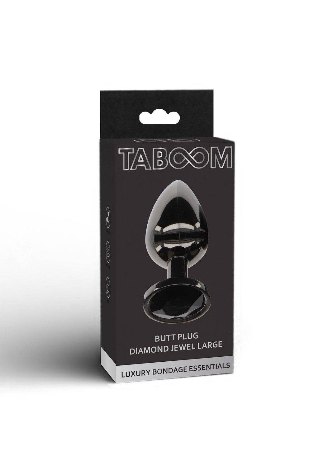 Plug anal con joya de diamante L negro