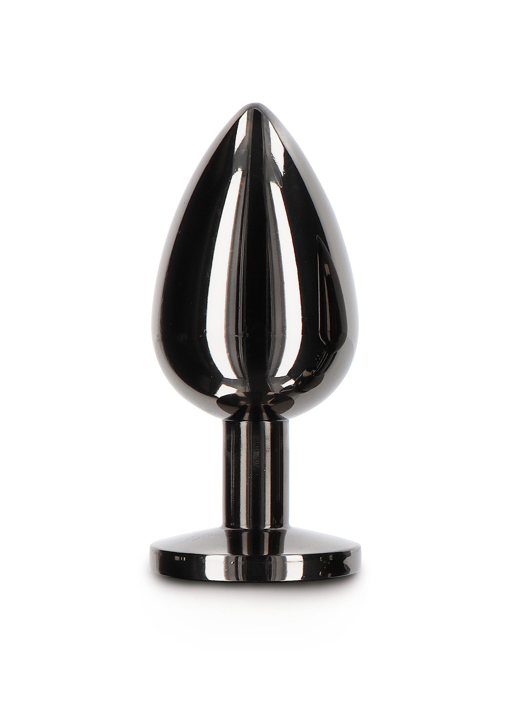 Plug anal con joya de diamante L negro