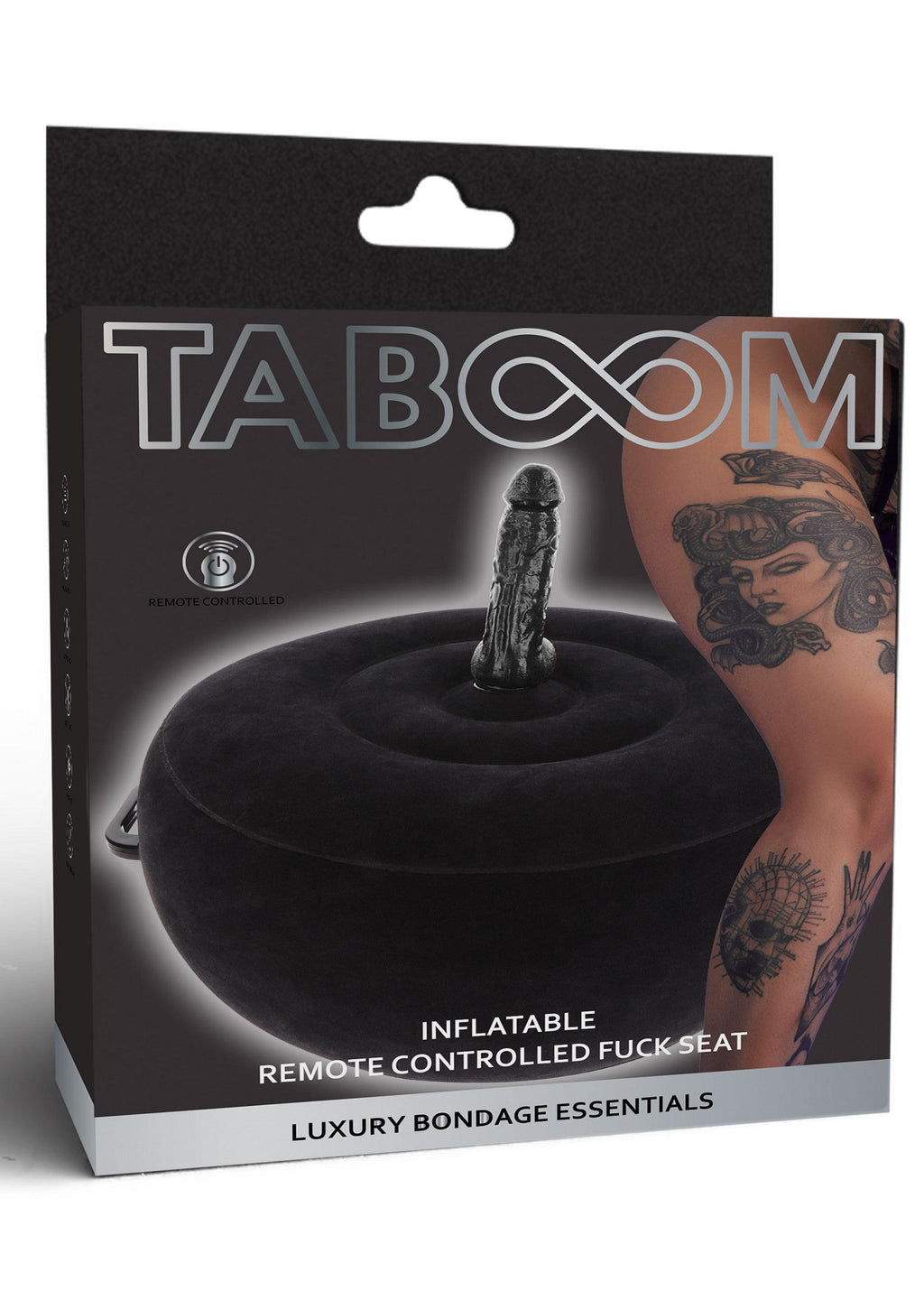 Asiento inflable para sexo con control remoto negro