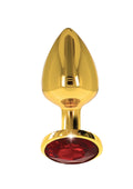 Plug anal con joya de diamante M oro