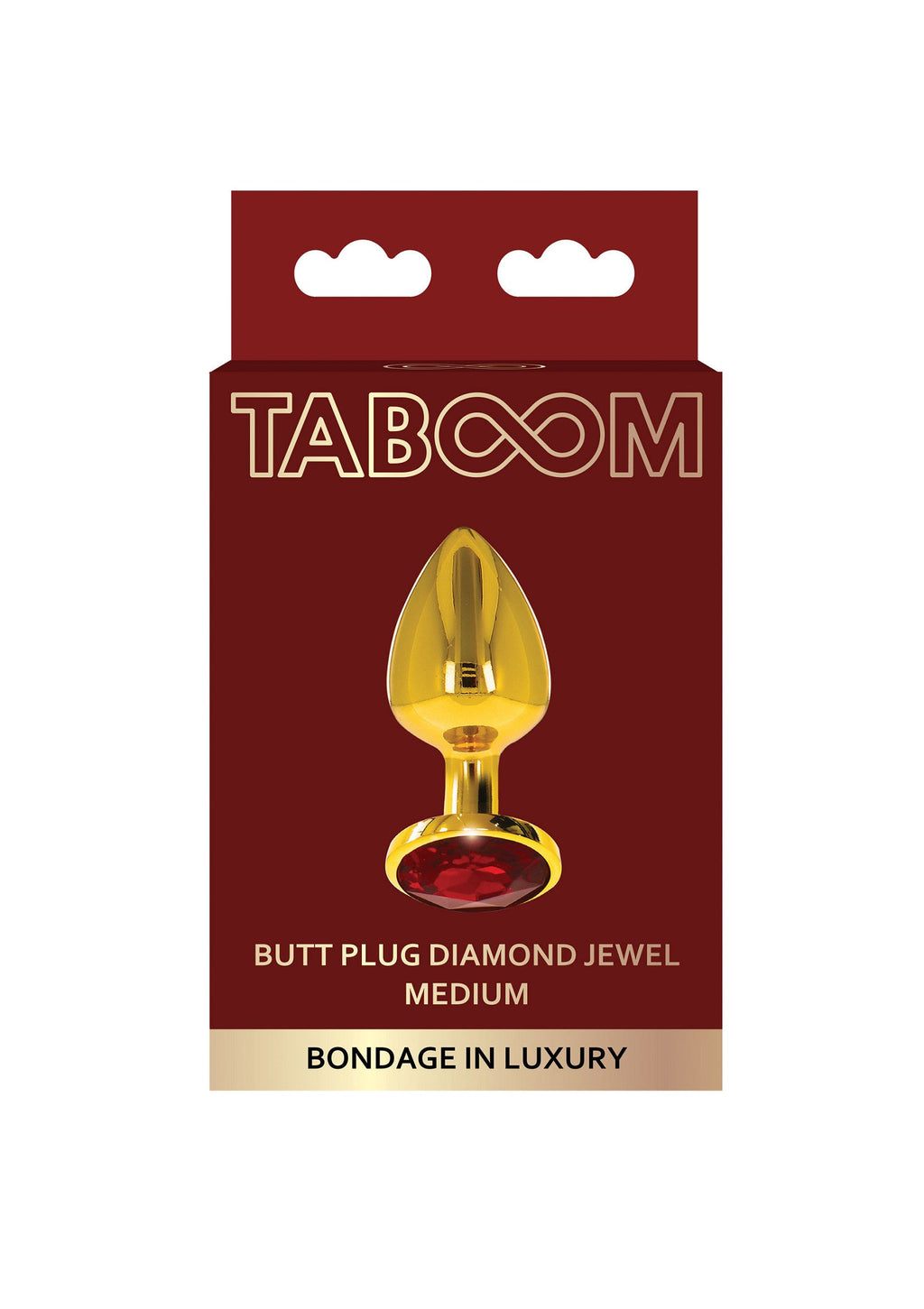 Plug anal con joya de diamante M oro