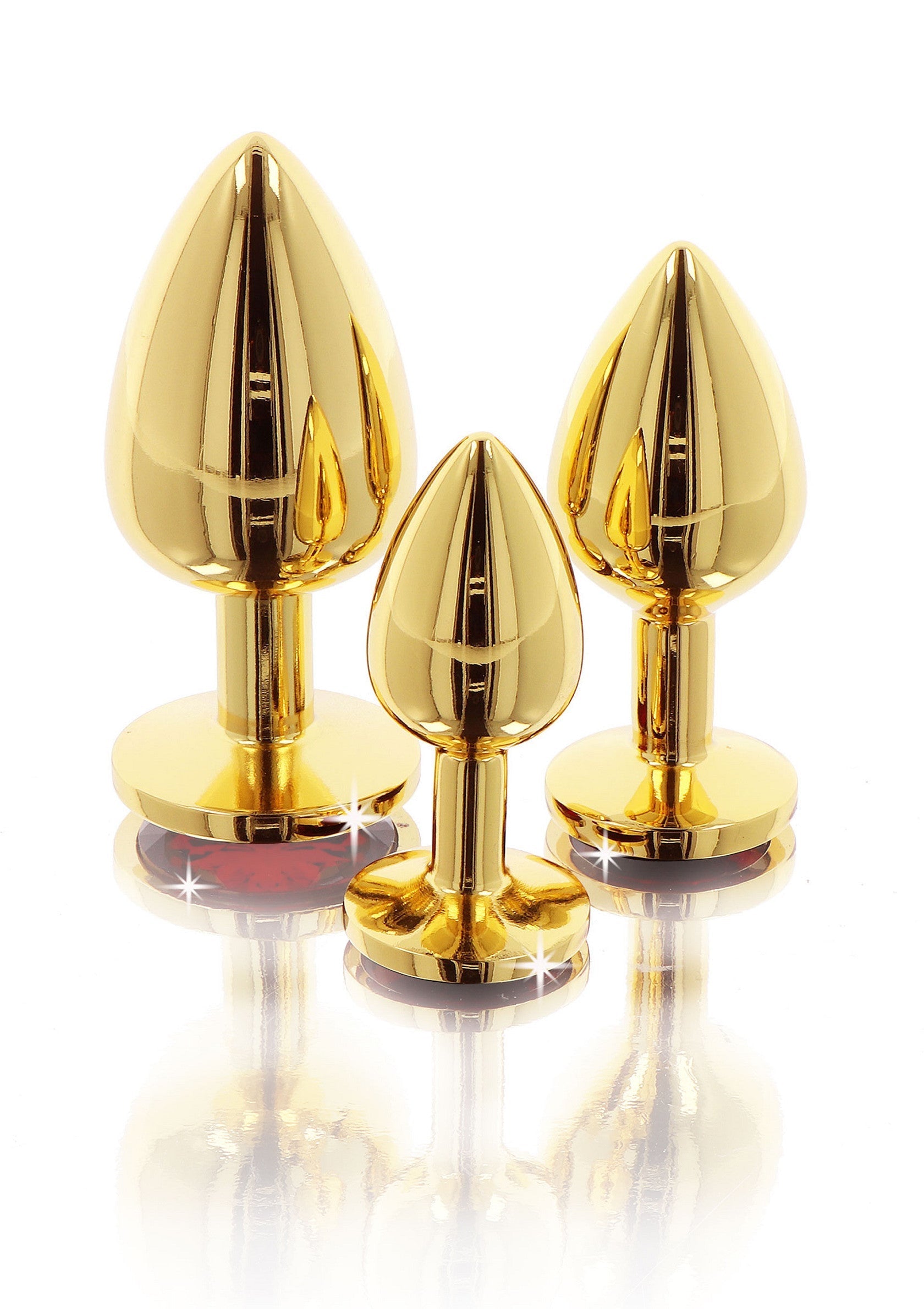 Plug anal con joya de diamante M oro