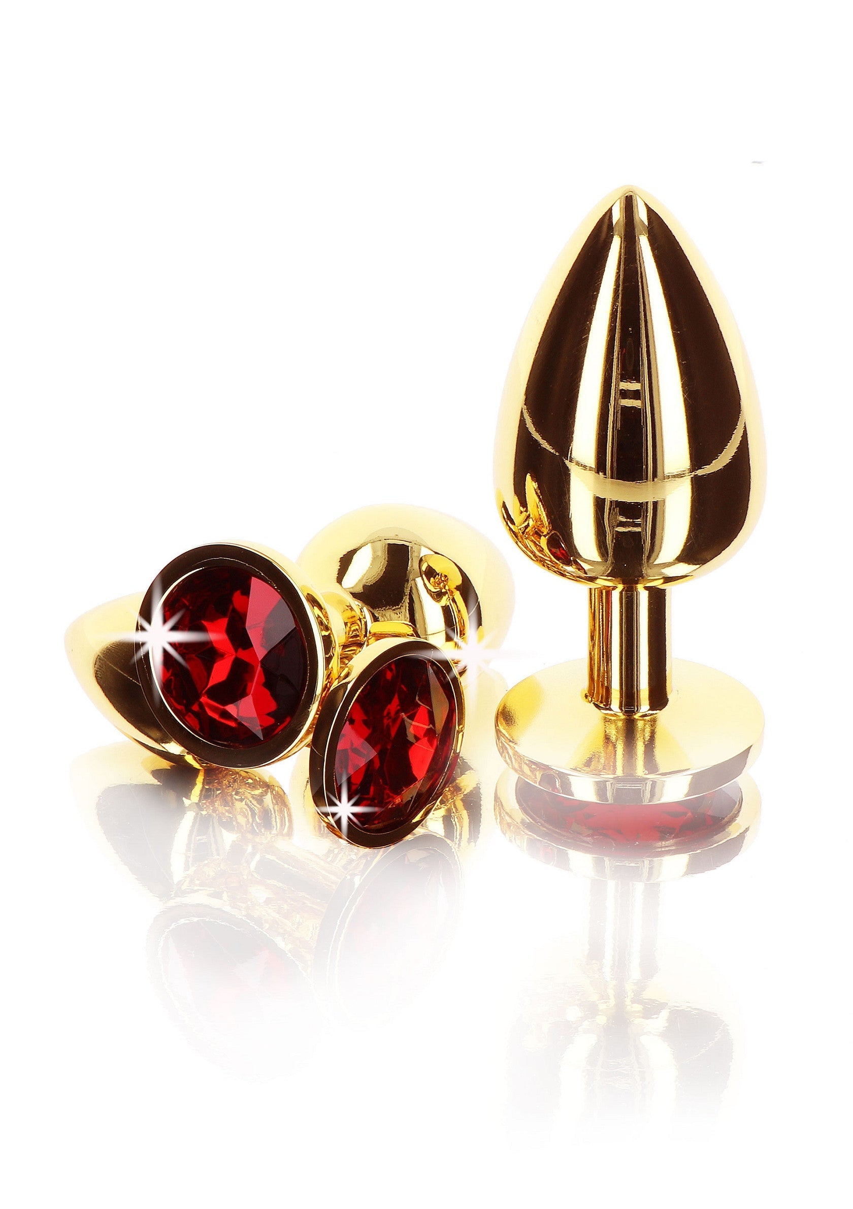 Plug anal con joya de diamante M oro