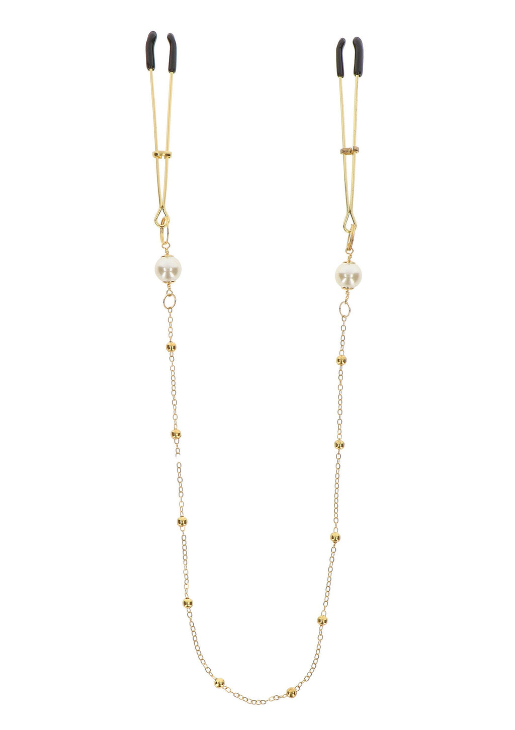 Pinzas Perla y Cadena Deluxe oro